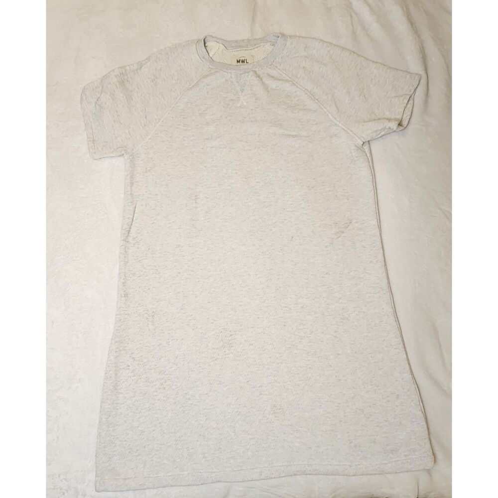 Madewell MWL Airyterry Sweatshirt Tee Dress – Heather Gray, Size Medium
